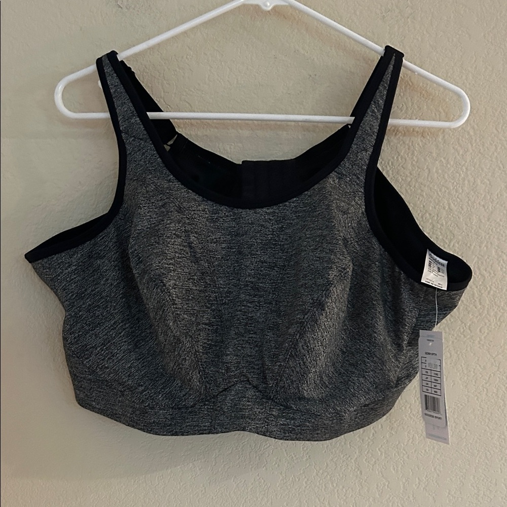 Goddess Charcoal and Black Activewear Top women’s size 44G
